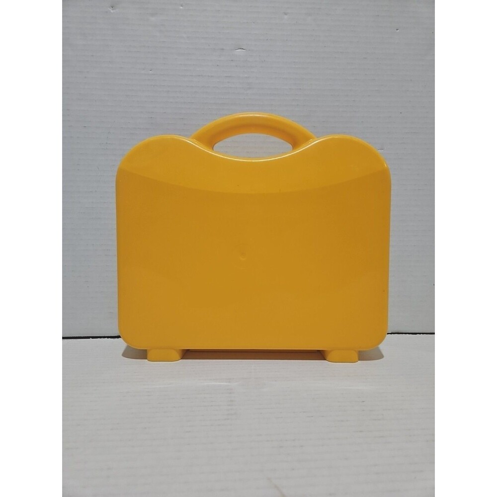 LEGO Yellow & Orange Plastic Carrying Case Storage Box With Dividers - Picture 2 of 5